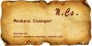 Moduna Csenger névjegykártya
